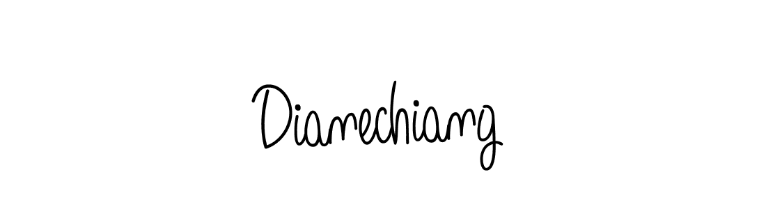 How to make Dianechiang signature? Angelique-Rose-font-FFP is a professional autograph style. Create handwritten signature for Dianechiang name. Dianechiang signature style 5 images and pictures png