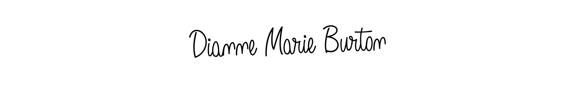 You should practise on your own different ways (Angelique-Rose-font-FFP) to write your name (Dianne Marie Burton) in signature. don't let someone else do it for you. Dianne Marie Burton signature style 5 images and pictures png