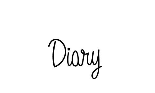 How to make Diary name signature. Use Angelique-Rose-font-FFP style for creating short signs online. This is the latest handwritten sign. Diary signature style 5 images and pictures png