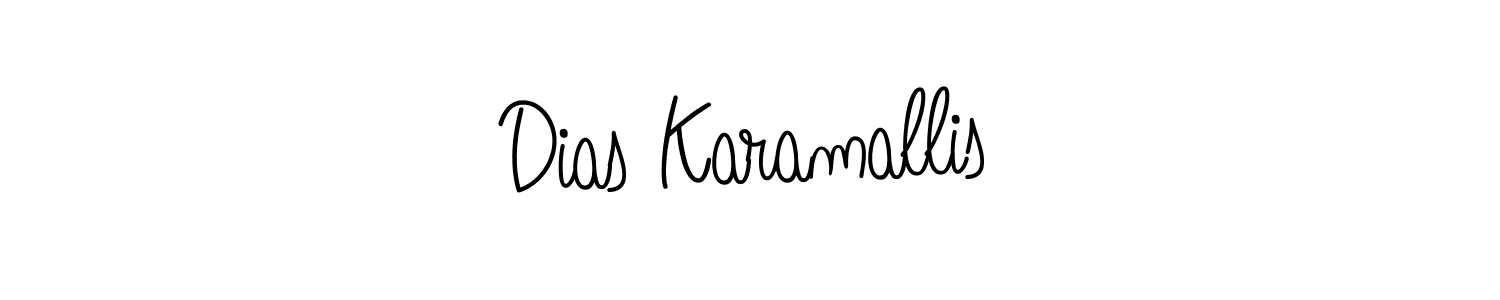 Design your own signature with our free online signature maker. With this signature software, you can create a handwritten (Angelique-Rose-font-FFP) signature for name Dias Karamallis. Dias Karamallis signature style 5 images and pictures png