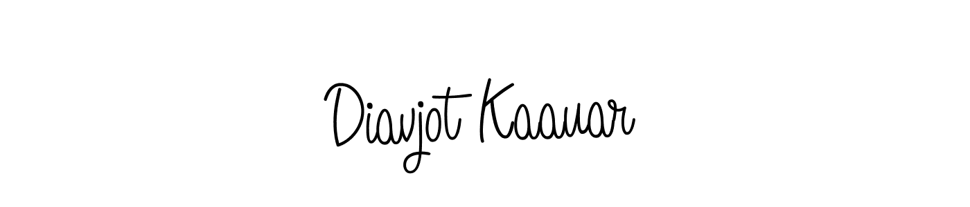 How to make Diavjot Kaauar name signature. Use Angelique-Rose-font-FFP style for creating short signs online. This is the latest handwritten sign. Diavjot Kaauar signature style 5 images and pictures png