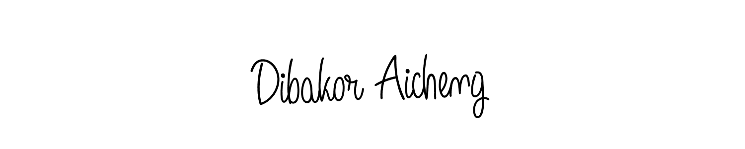 Use a signature maker to create a handwritten signature online. With this signature software, you can design (Angelique-Rose-font-FFP) your own signature for name Dibakor Aicheng. Dibakor Aicheng signature style 5 images and pictures png