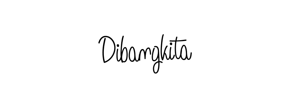 Make a beautiful signature design for name Dibangkita. With this signature (Angelique-Rose-font-FFP) style, you can create a handwritten signature for free. Dibangkita signature style 5 images and pictures png