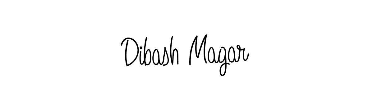 How to make Dibash Magar signature? Angelique-Rose-font-FFP is a professional autograph style. Create handwritten signature for Dibash Magar name. Dibash Magar signature style 5 images and pictures png