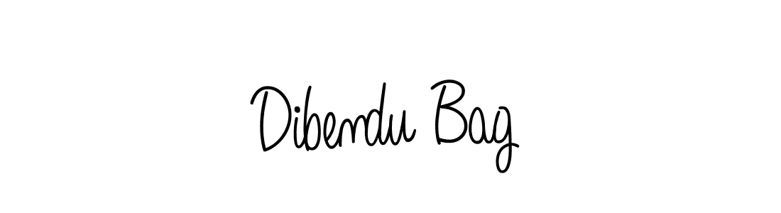 Dibendu Bag stylish signature style. Best Handwritten Sign (Angelique-Rose-font-FFP) for my name. Handwritten Signature Collection Ideas for my name Dibendu Bag. Dibendu Bag signature style 5 images and pictures png