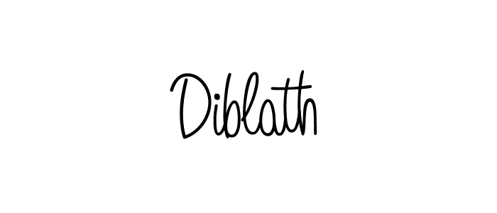 Diblath stylish signature style. Best Handwritten Sign (Angelique-Rose-font-FFP) for my name. Handwritten Signature Collection Ideas for my name Diblath. Diblath signature style 5 images and pictures png