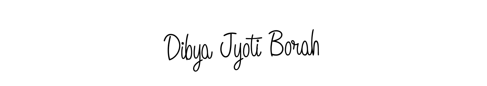 Dibya Jyoti Borah stylish signature style. Best Handwritten Sign (Angelique-Rose-font-FFP) for my name. Handwritten Signature Collection Ideas for my name Dibya Jyoti Borah. Dibya Jyoti Borah signature style 5 images and pictures png