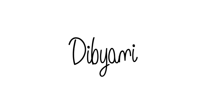 Design your own signature with our free online signature maker. With this signature software, you can create a handwritten (Angelique-Rose-font-FFP) signature for name Dibyani. Dibyani signature style 5 images and pictures png