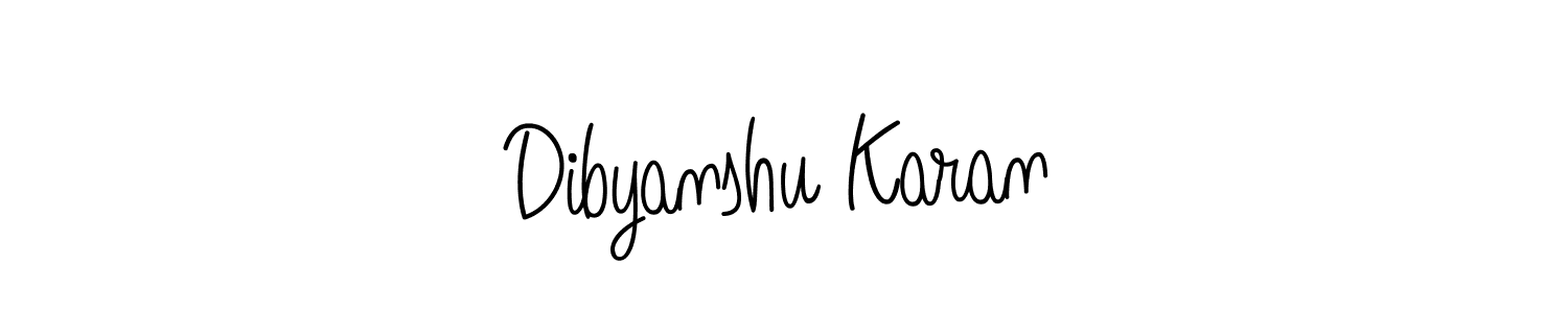 How to make Dibyanshu Karan name signature. Use Angelique-Rose-font-FFP style for creating short signs online. This is the latest handwritten sign. Dibyanshu Karan signature style 5 images and pictures png