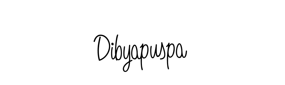 Dibyapuspa stylish signature style. Best Handwritten Sign (Angelique-Rose-font-FFP) for my name. Handwritten Signature Collection Ideas for my name Dibyapuspa. Dibyapuspa signature style 5 images and pictures png