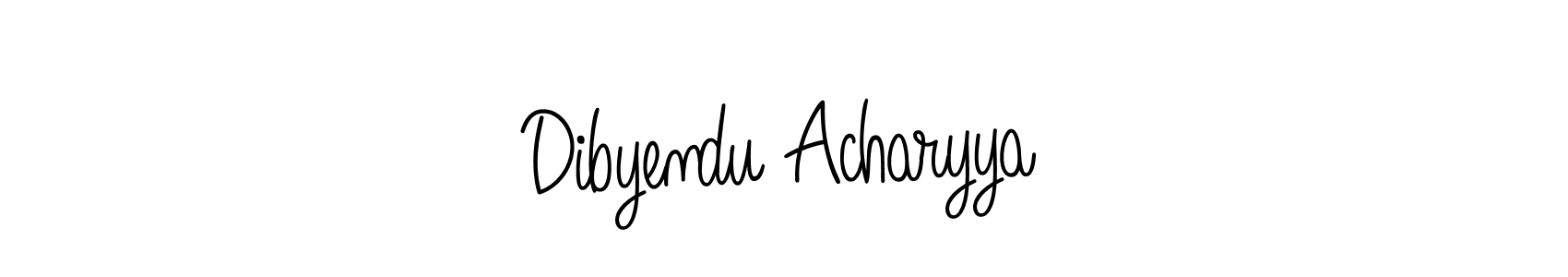 Use a signature maker to create a handwritten signature online. With this signature software, you can design (Angelique-Rose-font-FFP) your own signature for name Dibyendu Acharyya. Dibyendu Acharyya signature style 5 images and pictures png