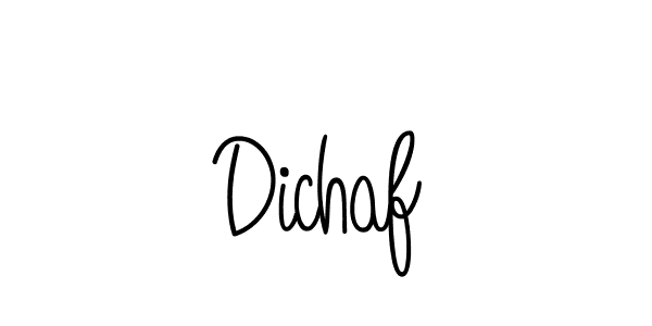 The best way (Angelique-Rose-font-FFP) to make a short signature is to pick only two or three words in your name. The name Dichaf include a total of six letters. For converting this name. Dichaf signature style 5 images and pictures png