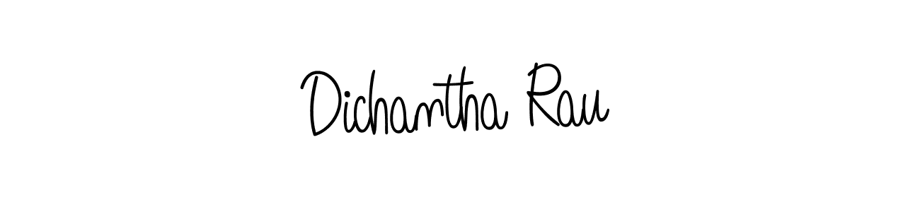 Make a beautiful signature design for name Dichantha Rau. With this signature (Angelique-Rose-font-FFP) style, you can create a handwritten signature for free. Dichantha Rau signature style 5 images and pictures png