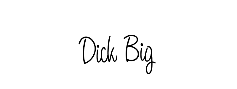 Dick Big stylish signature style. Best Handwritten Sign (Angelique-Rose-font-FFP) for my name. Handwritten Signature Collection Ideas for my name Dick Big. Dick Big signature style 5 images and pictures png