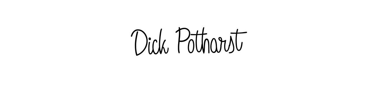How to make Dick Potharst name signature. Use Angelique-Rose-font-FFP style for creating short signs online. This is the latest handwritten sign. Dick Potharst signature style 5 images and pictures png