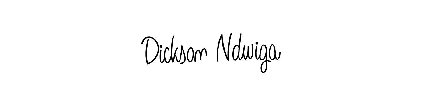 Make a beautiful signature design for name Dickson Ndwiga. With this signature (Angelique-Rose-font-FFP) style, you can create a handwritten signature for free. Dickson Ndwiga signature style 5 images and pictures png