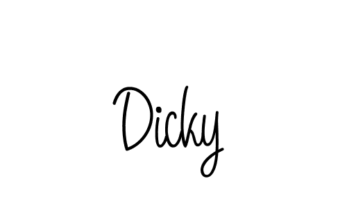 How to make Dicky name signature. Use Angelique-Rose-font-FFP style for creating short signs online. This is the latest handwritten sign. Dicky signature style 5 images and pictures png