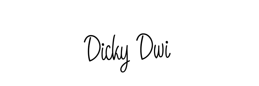 Dicky Dwi stylish signature style. Best Handwritten Sign (Angelique-Rose-font-FFP) for my name. Handwritten Signature Collection Ideas for my name Dicky Dwi. Dicky Dwi signature style 5 images and pictures png