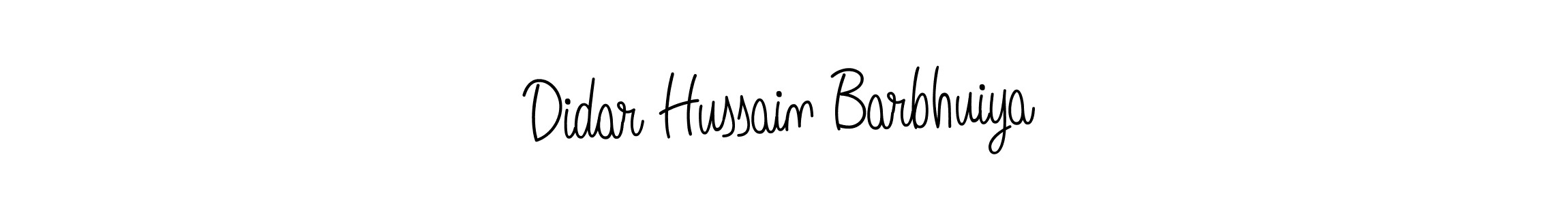 You should practise on your own different ways (Angelique-Rose-font-FFP) to write your name (Didar Hussain Barbhuiya) in signature. don't let someone else do it for you. Didar Hussain Barbhuiya signature style 5 images and pictures png