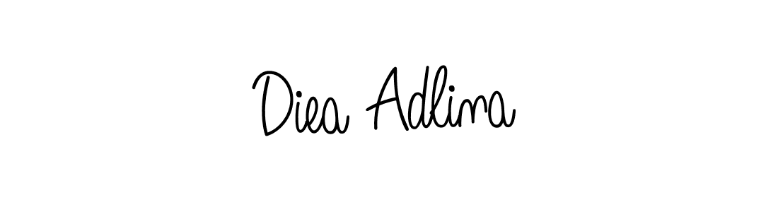 Design your own signature with our free online signature maker. With this signature software, you can create a handwritten (Angelique-Rose-font-FFP) signature for name Diea Adlina. Diea Adlina signature style 5 images and pictures png