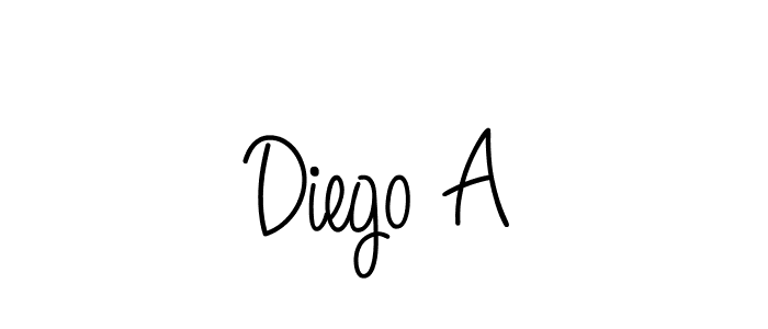 Design your own signature with our free online signature maker. With this signature software, you can create a handwritten (Angelique-Rose-font-FFP) signature for name Diego A. Diego A signature style 5 images and pictures png