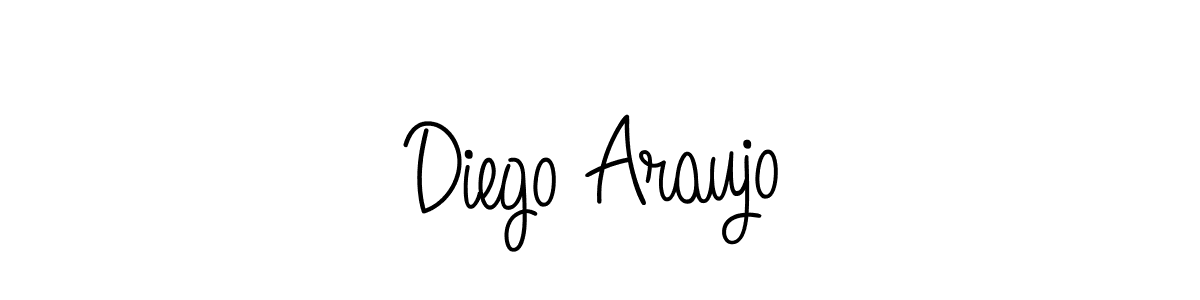 Diego Araujo stylish signature style. Best Handwritten Sign (Angelique-Rose-font-FFP) for my name. Handwritten Signature Collection Ideas for my name Diego Araujo. Diego Araujo signature style 5 images and pictures png