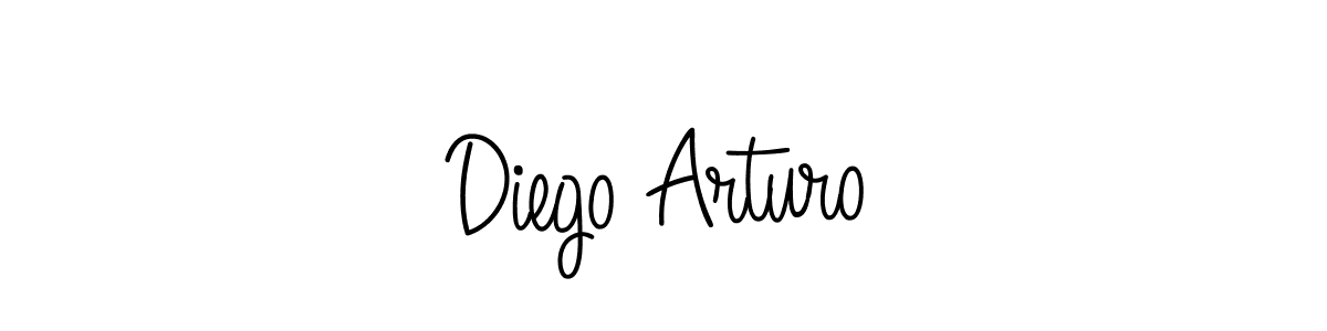 You should practise on your own different ways (Angelique-Rose-font-FFP) to write your name (Diego Arturo) in signature. don't let someone else do it for you. Diego Arturo signature style 5 images and pictures png