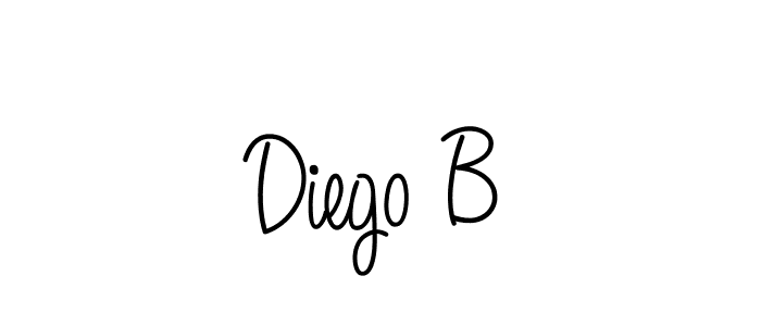 Diego B stylish signature style. Best Handwritten Sign (Angelique-Rose-font-FFP) for my name. Handwritten Signature Collection Ideas for my name Diego B. Diego B signature style 5 images and pictures png