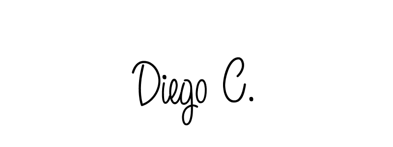 Design your own signature with our free online signature maker. With this signature software, you can create a handwritten (Angelique-Rose-font-FFP) signature for name Diego C.. Diego C. signature style 5 images and pictures png