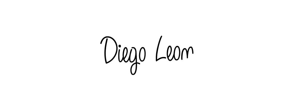 Use a signature maker to create a handwritten signature online. With this signature software, you can design (Angelique-Rose-font-FFP) your own signature for name Diego Leon. Diego Leon signature style 5 images and pictures png