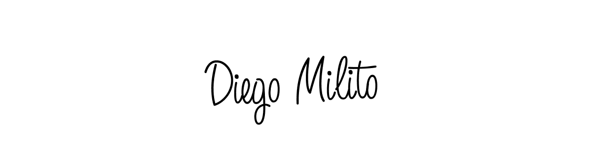 Design your own signature with our free online signature maker. With this signature software, you can create a handwritten (Angelique-Rose-font-FFP) signature for name Diego Milito. Diego Milito signature style 5 images and pictures png