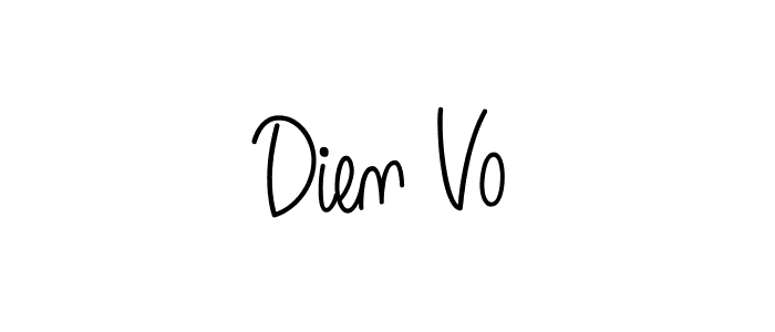 The best way (Angelique-Rose-font-FFP) to make a short signature is to pick only two or three words in your name. The name Dien Vo include a total of six letters. For converting this name. Dien Vo signature style 5 images and pictures png