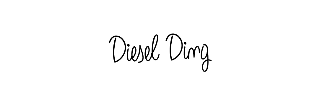 Design your own signature with our free online signature maker. With this signature software, you can create a handwritten (Angelique-Rose-font-FFP) signature for name Diesel Ding. Diesel Ding signature style 5 images and pictures png