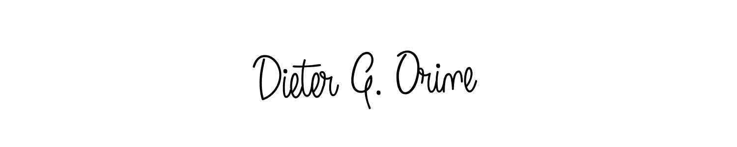 Use a signature maker to create a handwritten signature online. With this signature software, you can design (Angelique-Rose-font-FFP) your own signature for name Dieter G. Orine. Dieter G. Orine signature style 5 images and pictures png