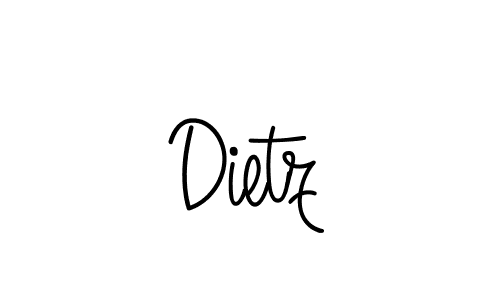 Use a signature maker to create a handwritten signature online. With this signature software, you can design (Angelique-Rose-font-FFP) your own signature for name Dietz. Dietz signature style 5 images and pictures png