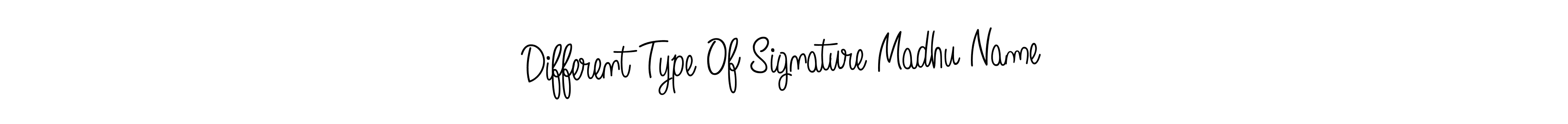 The best way (Angelique-Rose-font-FFP) to make a short signature is to pick only two or three words in your name. The name Different Type Of Signature Madhu Name include a total of six letters. For converting this name. Different Type Of Signature Madhu Name signature style 5 images and pictures png