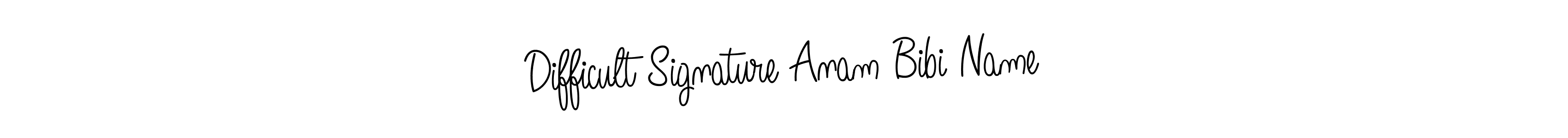 Make a short Difficult Signature Anam Bibi Name signature style. Manage your documents anywhere anytime using Angelique-Rose-font-FFP. Create and add eSignatures, submit forms, share and send files easily. Difficult Signature Anam Bibi Name signature style 5 images and pictures png