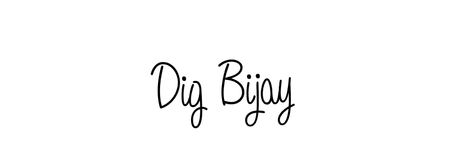 Make a beautiful signature design for name Dig Bijay. With this signature (Angelique-Rose-font-FFP) style, you can create a handwritten signature for free. Dig Bijay signature style 5 images and pictures png