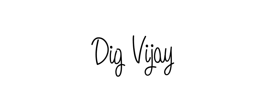 Design your own signature with our free online signature maker. With this signature software, you can create a handwritten (Angelique-Rose-font-FFP) signature for name Dig Vijay. Dig Vijay signature style 5 images and pictures png