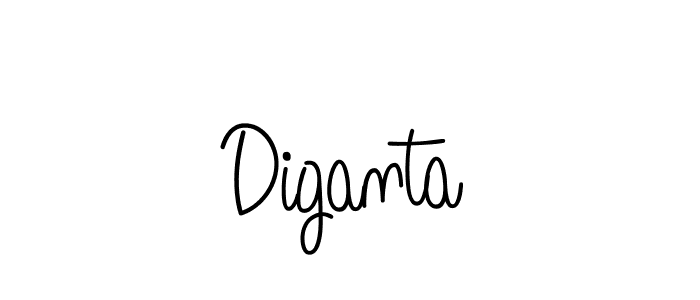 How to make Diganta name signature. Use Angelique-Rose-font-FFP style for creating short signs online. This is the latest handwritten sign. Diganta signature style 5 images and pictures png