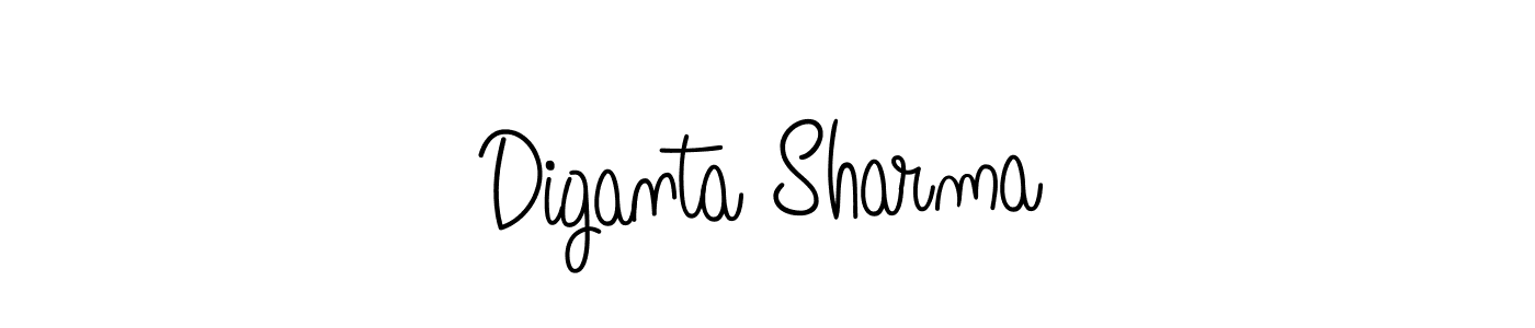 Diganta Sharma stylish signature style. Best Handwritten Sign (Angelique-Rose-font-FFP) for my name. Handwritten Signature Collection Ideas for my name Diganta Sharma. Diganta Sharma signature style 5 images and pictures png