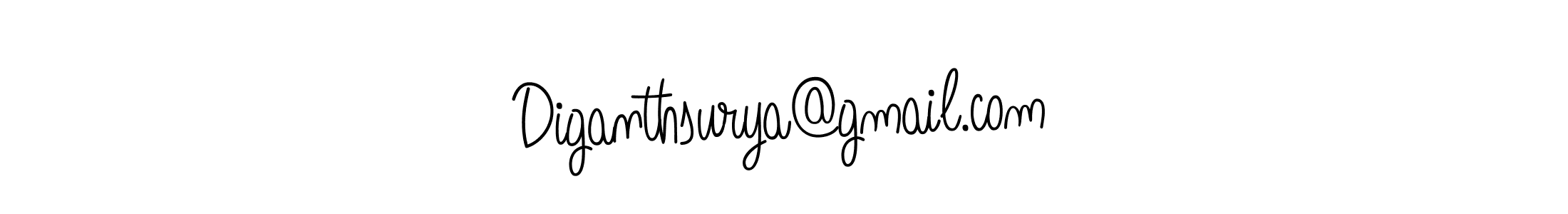 Use a signature maker to create a handwritten signature online. With this signature software, you can design (Angelique-Rose-font-FFP) your own signature for name Diganthsurya@gmail.com. Diganthsurya@gmail.com signature style 5 images and pictures png