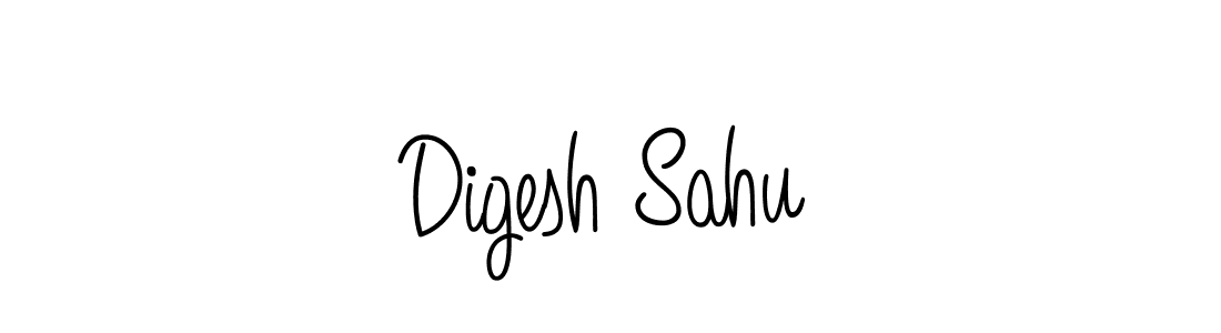 The best way (Angelique-Rose-font-FFP) to make a short signature is to pick only two or three words in your name. The name Digesh Sahu include a total of six letters. For converting this name. Digesh Sahu signature style 5 images and pictures png