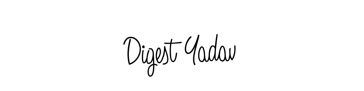 Make a beautiful signature design for name Digest Yadav. With this signature (Angelique-Rose-font-FFP) style, you can create a handwritten signature for free. Digest Yadav signature style 5 images and pictures png