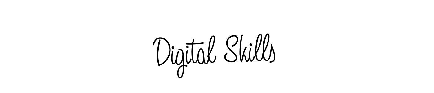 Design your own signature with our free online signature maker. With this signature software, you can create a handwritten (Angelique-Rose-font-FFP) signature for name Digital Skills. Digital Skills signature style 5 images and pictures png