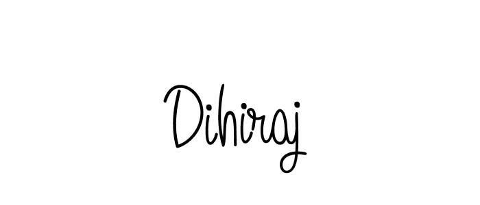 How to make Dihiraj name signature. Use Angelique-Rose-font-FFP style for creating short signs online. This is the latest handwritten sign. Dihiraj signature style 5 images and pictures png