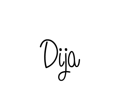 How to make Dija name signature. Use Angelique-Rose-font-FFP style for creating short signs online. This is the latest handwritten sign. Dija signature style 5 images and pictures png