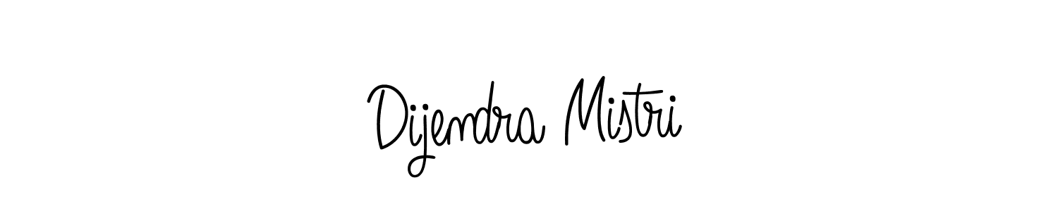 Use a signature maker to create a handwritten signature online. With this signature software, you can design (Angelique-Rose-font-FFP) your own signature for name Dijendra Mistri. Dijendra Mistri signature style 5 images and pictures png