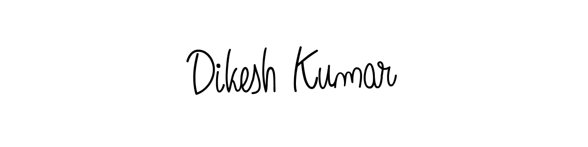 Make a beautiful signature design for name Dikesh Kumar. With this signature (Angelique-Rose-font-FFP) style, you can create a handwritten signature for free. Dikesh Kumar signature style 5 images and pictures png