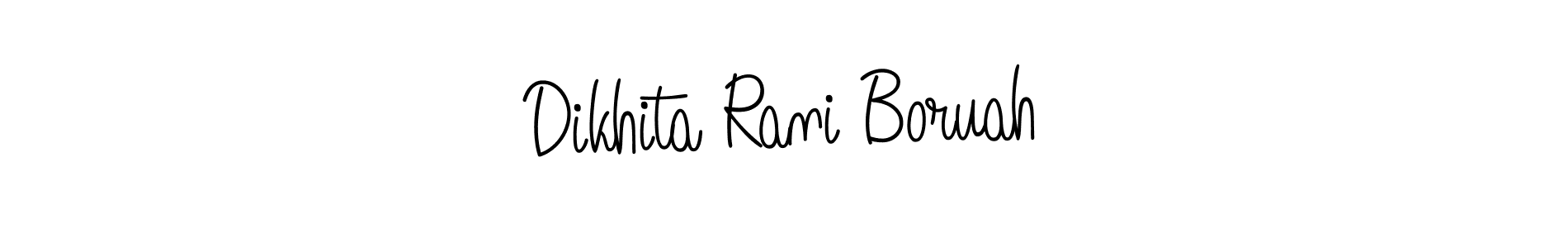 The best way (Angelique-Rose-font-FFP) to make a short signature is to pick only two or three words in your name. The name Dikhita Rani Boruah include a total of six letters. For converting this name. Dikhita Rani Boruah signature style 5 images and pictures png